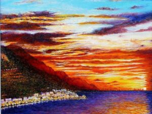 Almost Amalfi Sunset By Roger Turner