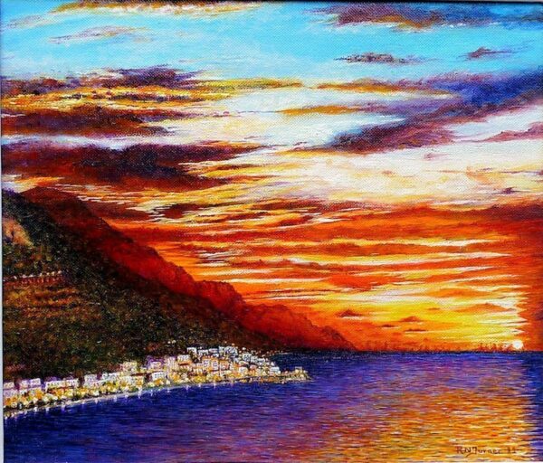 Almost Amalfi Sunset By Roger Turner
