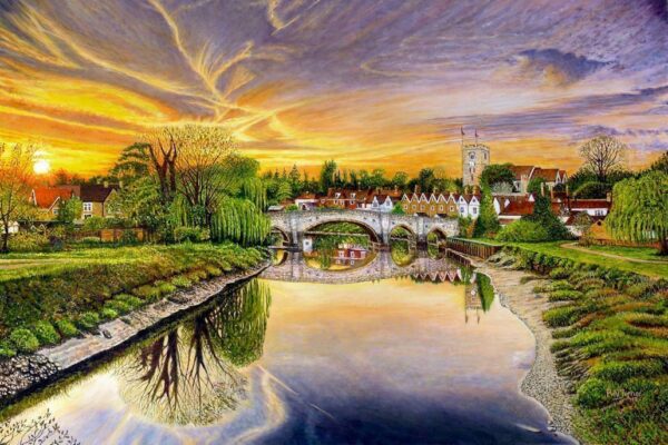 Aylesford Sunset Oil Painting