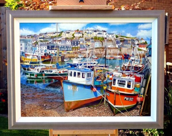 Mevagissey Oil Painting In Its Frame