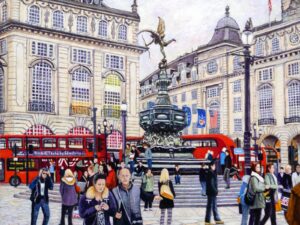 Piccadilly Circus, Eros and the NFL. By Roger Turner