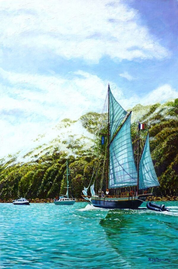 Sailing From Salcombe  Harbour by Roger Turner