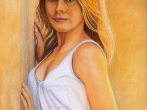 Smile From Corner Of The Room Pastel Painting By Roger Turner