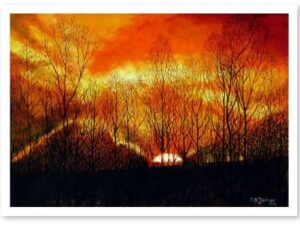 Limited Edition Giclée Print of Sunset Embankment