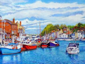 Weymouth Old Harbour In May Original Oil Painting