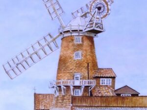 Windmill Days Watercolour Painting