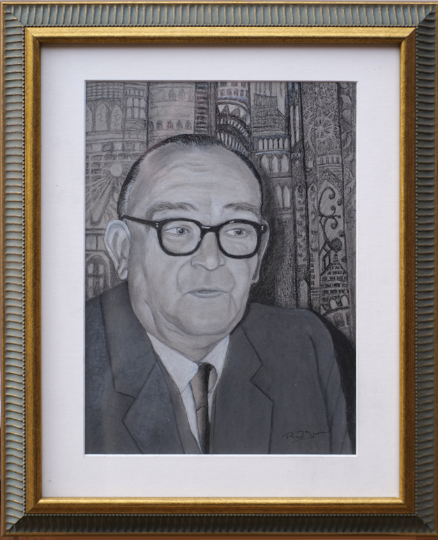 Frank Turner Charcoal Portrait In a Frame
