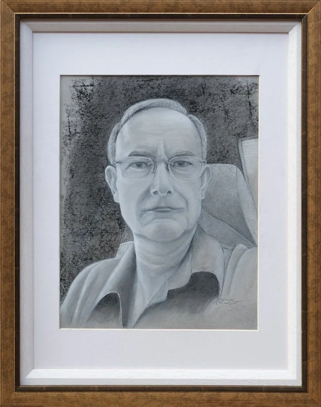 Roger Turner Artist Charcoal Self Portrait