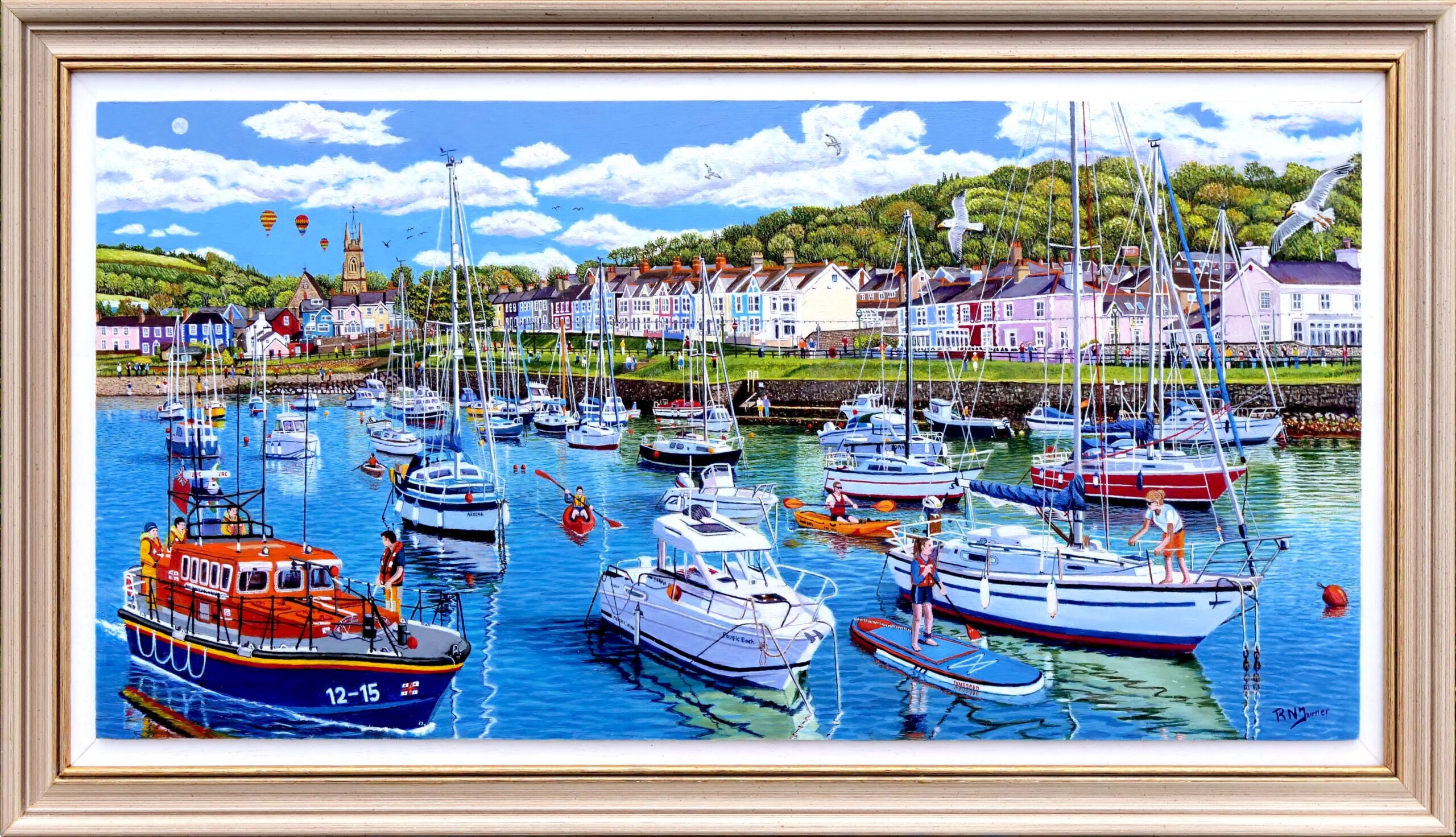 Aberaeron Summer Harbour Days In Its Frame