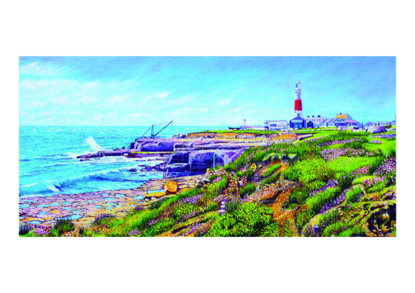 In House Signed Print Of Portland Bill Lighthouse In April